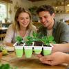 Seedling Starter Trays Seed Starter Kit 12-Cells Silicone Reusable Germination Tray for Garden Greenhouse Backyard Planting