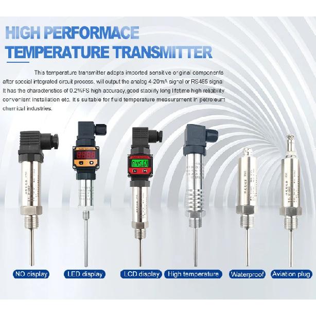 RTD PT100 Temperature sensor Transmitter 4-20mA 0-10V RS485 Temperature Transducer