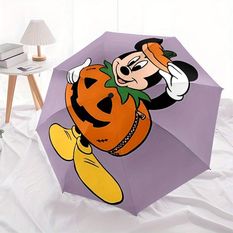 1pc Pumpkin Mickey Automatic Open/close Folding Umbrella, Compact Portable Travel Umbrella, Perfect Gift for FriendsCute Umbrella yy250812060