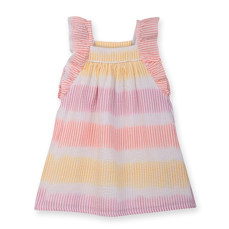 Seersucker frill sleeve dress MULTI - COL 3 Years