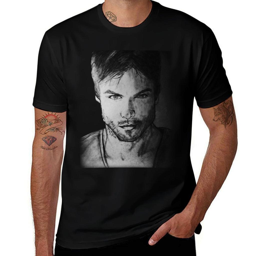 Ian Somerhalder TShirt Fashion Casual Short Sleeve Top