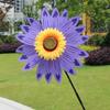 Outdoor Wind Spinner Plastic Sunflower Wind Spinner with Stake 360 Degree Rotating Windmill Yard Wind Sculpture for Home