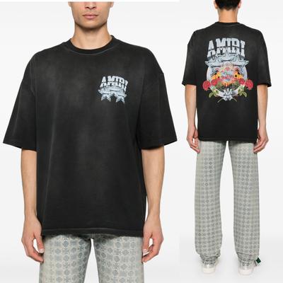 2236 2025 Summer New Men's and Women's Loose Laundry Vintage Large T-shirt Couple T-shirt