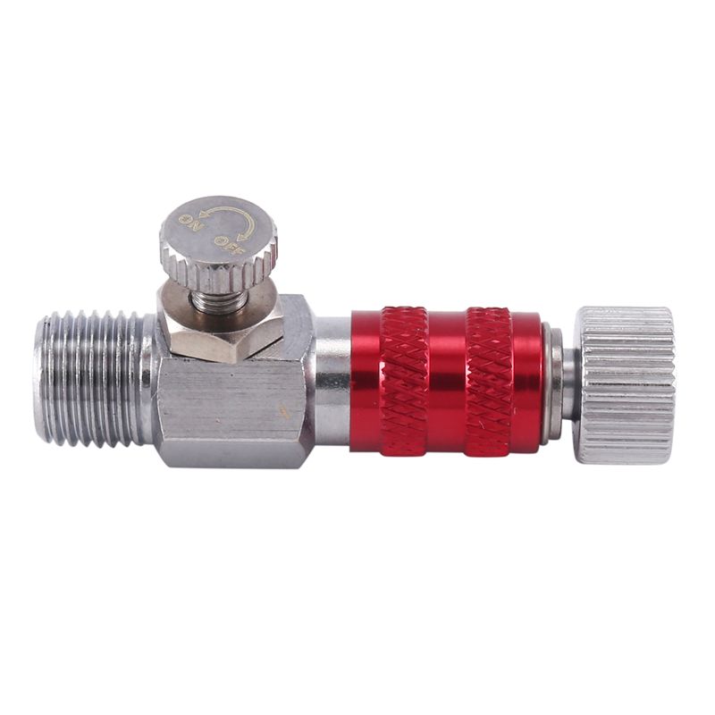 A84E-Airbrush Quick Release Air Control Fitting Adapter 1/8 Inch Threaded Hose Connection Adjustment Valve Tool