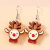 Snowman Ear Stud Christmas Tree Earring Resin Christmas Tree Necklace  Woman Girls