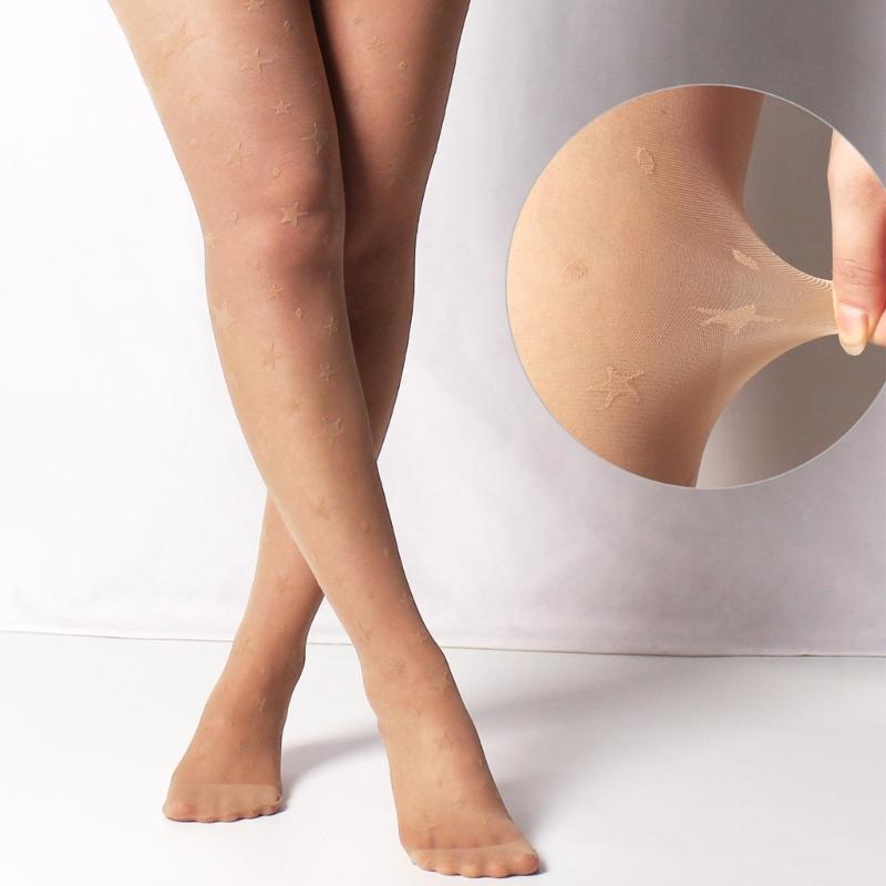 Thin Star Embroidery Pantyhose Cute Pattern Tights for Women Fashion Stockings Perfect For Layering Outfits