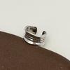Retro Distressed Carved Letter Ring: English Quote Open Wave Design, Artistic Fashion for Women