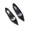 2025 Women's Black Patent Leather Low Heel Pointed Toe Work Shoes - Versatile & Simple Design