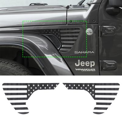 Fender Side Vent Stickers for Jeep Wrangler JL Gladiator JT 2018 2022 Car Exterior Accessories PVC USA Flag Decor