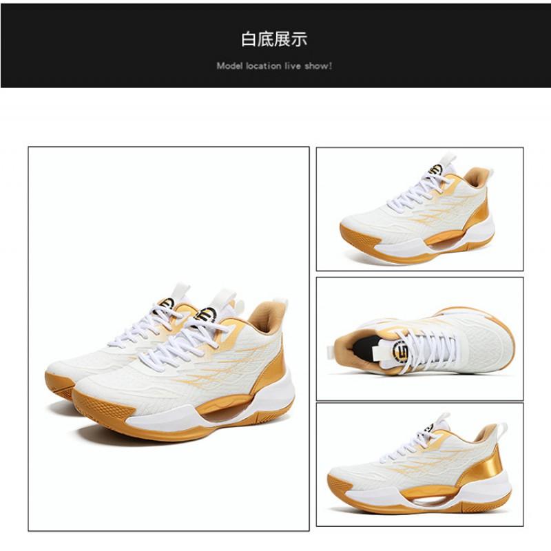 Unisex Low-Cut Basketball Shoes Mesh Upper Breathable MD Sole Court Training Sneakers