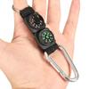 3 In 1 Camping Climbing Hiking Carabiner Keychain Compass Thermometer Key Ring