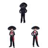 Ethnic Mexican Childrens Dance Attire With Printed Design And Long Sleeve For Stage Use