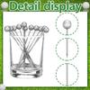 Honeydak Golf Party Decor 12 Pcs Metal Golf Ball Cocktail Picks 4.7 Inch Reble Cocktail Stirrer Metal Picks for Drink Appetizers Sandwich Fruit