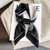 New Luxury Horse Pattern Silk Square Scarf Womens Soft Satin Hairband Neckerchief Office Hijab Headband Foulard Bag Ribbons Gift