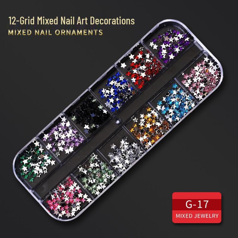 60 Nail Art Accessories: Rhinestones, Pearls, Rivets & Alloy Designs