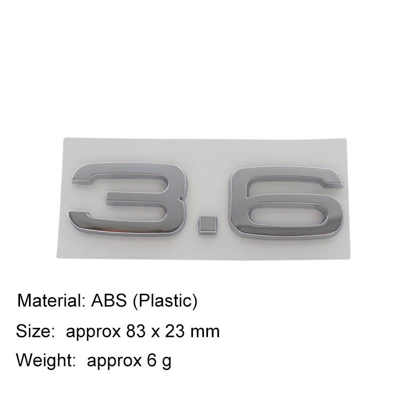 3D Premium 2.4 2.8 3.2 3.6 4.2 4.6 Logo Sticker Tail Bumper Badge Auto Rear Trunk Emblem Accessories