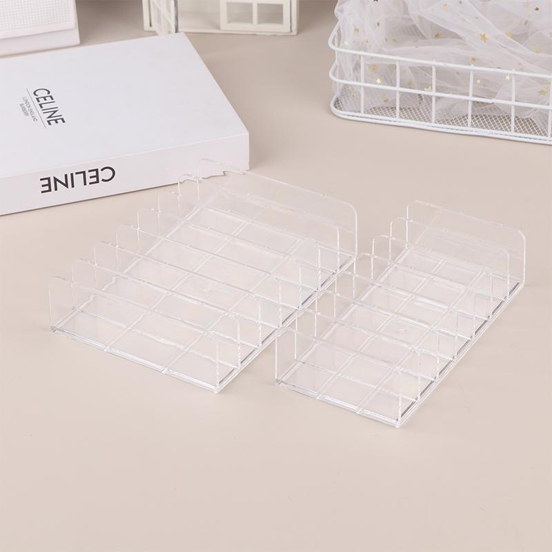 Far Paleti Düzenleyici Şeffaf Göz Farı Saklama Tepsisi Kozmetik Rafı Makyaj Malzemeleri Bölmeli Tutucu Kadın Kız İçin