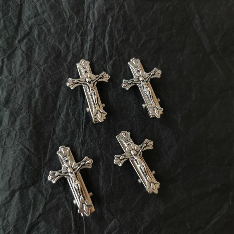 Lot de 2 barrettes à cheveux style punk, style croix, tendance, décoratives pour Halloween, pour cosplay