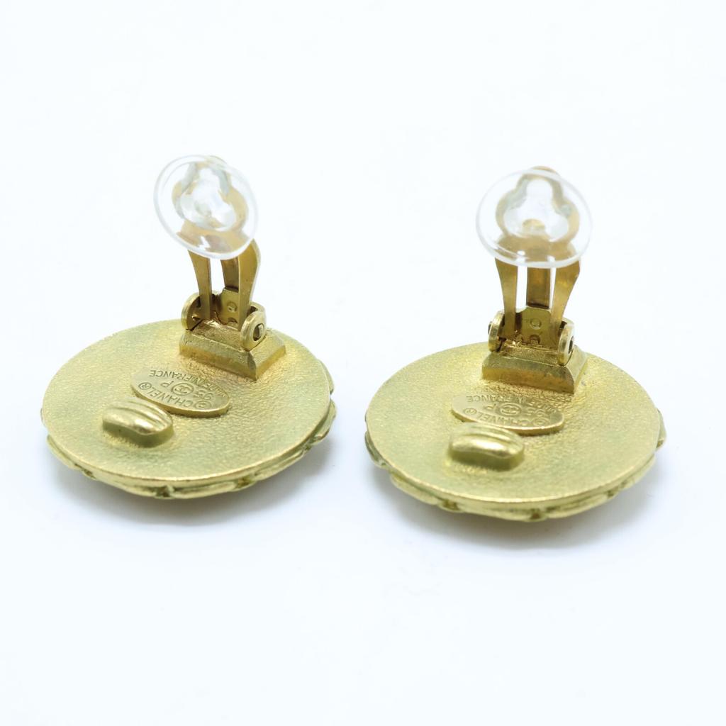 Chanel Black 95 P Earring goldUsed