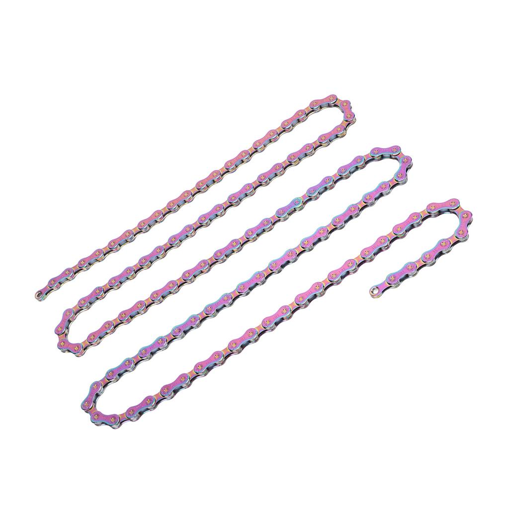 Mountain Bike Chain Fully Plated Rustproof Colorful 11 Speed Bicycle Chain for Mountain Bikes