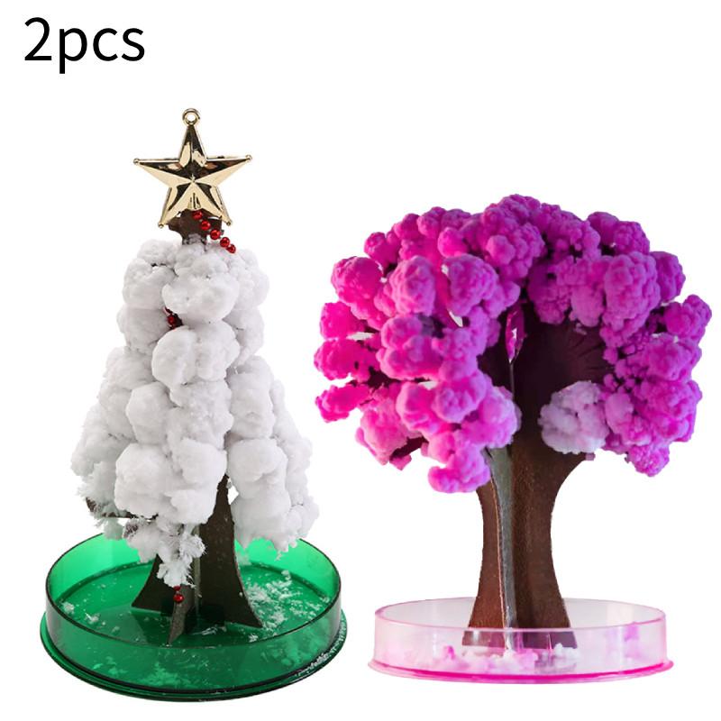Colorful And Interactive 15cm Christmas Tree Toy With Snowflake Crystals For Children