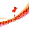 20PCS Red Round Plastic Slide Parts Snapper Silicone Skirts and Rubber Tie Fixed Parts Saltwater Fishing Lure Accessories