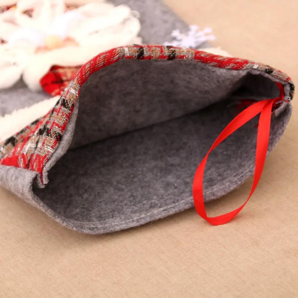 New Large 3D Doll Christmas Socks Festival Decorations Children's Gift Bags Candy Bags