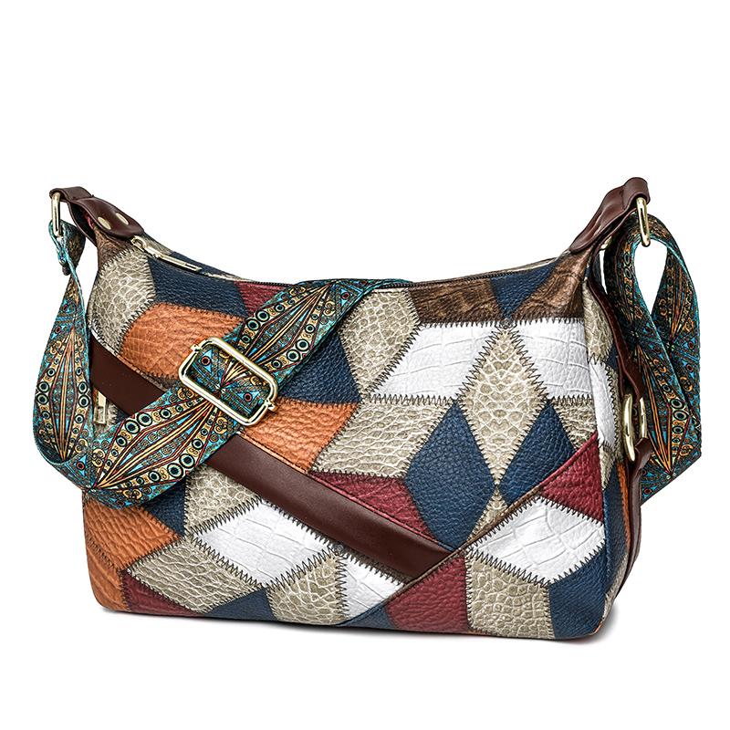 

Сумка для мамы, большая вместительная прошитая пригородная сумка, мягкая кожаная сумка с несколькими карманами, женская сумка на плечо синий