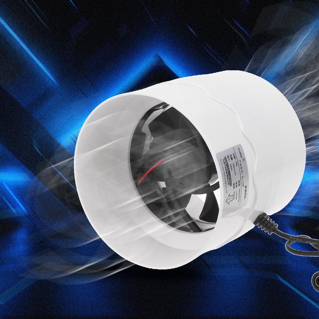 Inline Duct Fan Air Ventilator Pipe Ventilation Exhaust Fan Adjustable Extractor Bathroom Toilet Wall Fan Booster