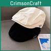 Solid Color Simple Letter Embroidery Neutral Casual Beret For Fall Daily Use