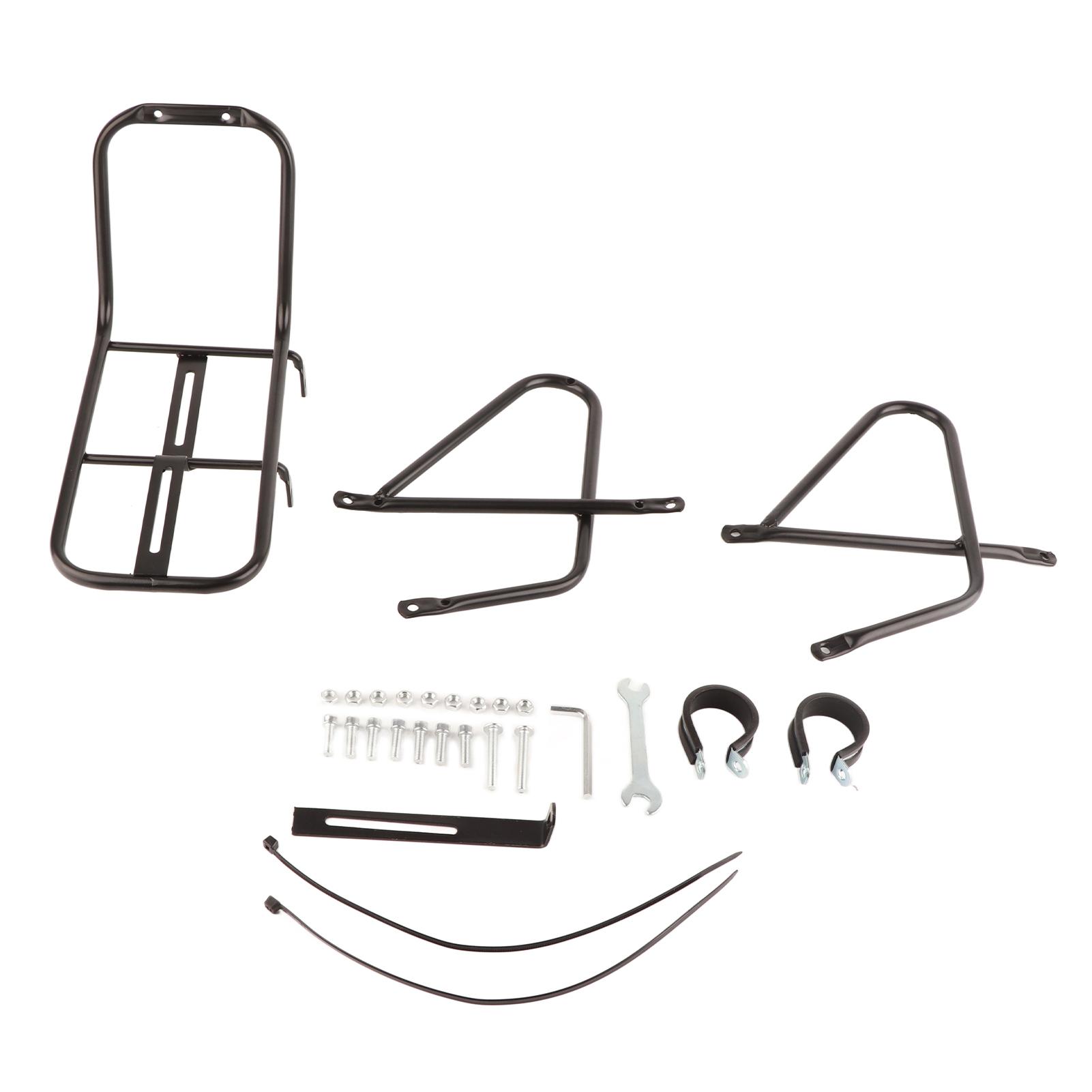 

Bicycle Front Rack Steel Cycling Front Bracket Luggage Shelf Cargo Rack 25x15x15cm Carrier Bracket Black чёрный