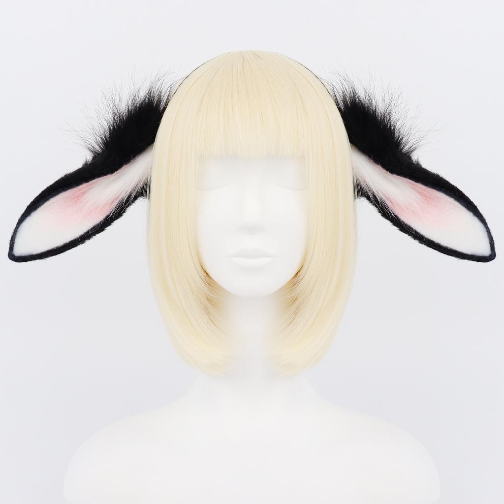 Tier Hasenohren Stirnband Kunstpelz Hasen Kopfschmuck Plüsch Haarband Party Cosplay Kostüm Zubehör