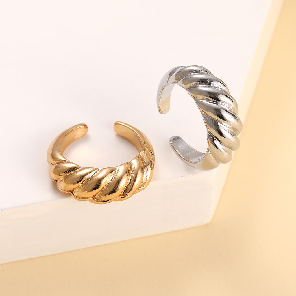 New Creative Smooth Water Drop Rings for Women Vintage Geometric Adjustable Croissant Open Finger Nail Ring Couple Jewelry Gifts