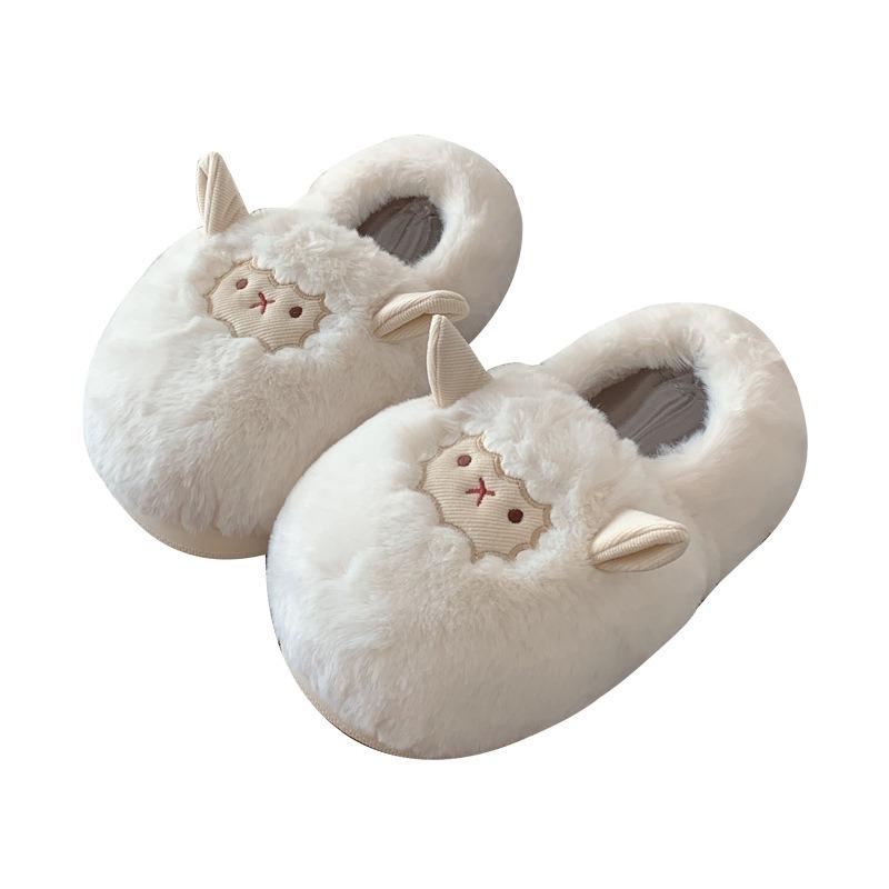 New Style of Women's Cartoon Thick-soled Plush Shoes with All-inclusive Cotton Slippers and Soft Soles