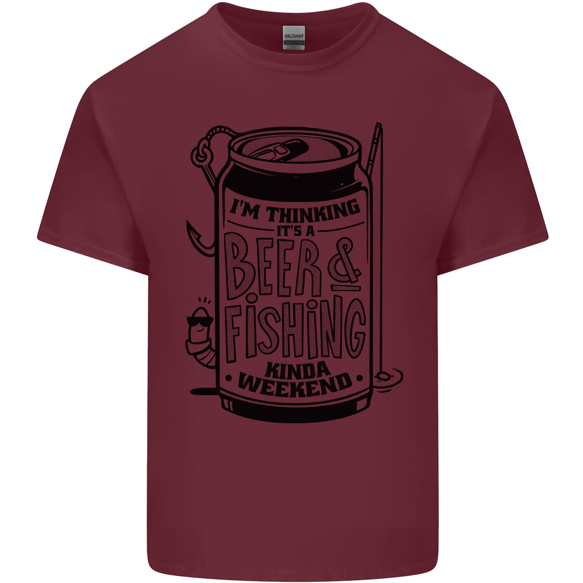 Im Thinking Beer Fishing Weekend Funny Unisexs Light Cotton TShirt S