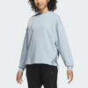 Adidas Future Style Crew Sweatshirt Reflective Stripes Sports Casual Pullover Round Neck Women Sweatshirt Light-Blue IM8954