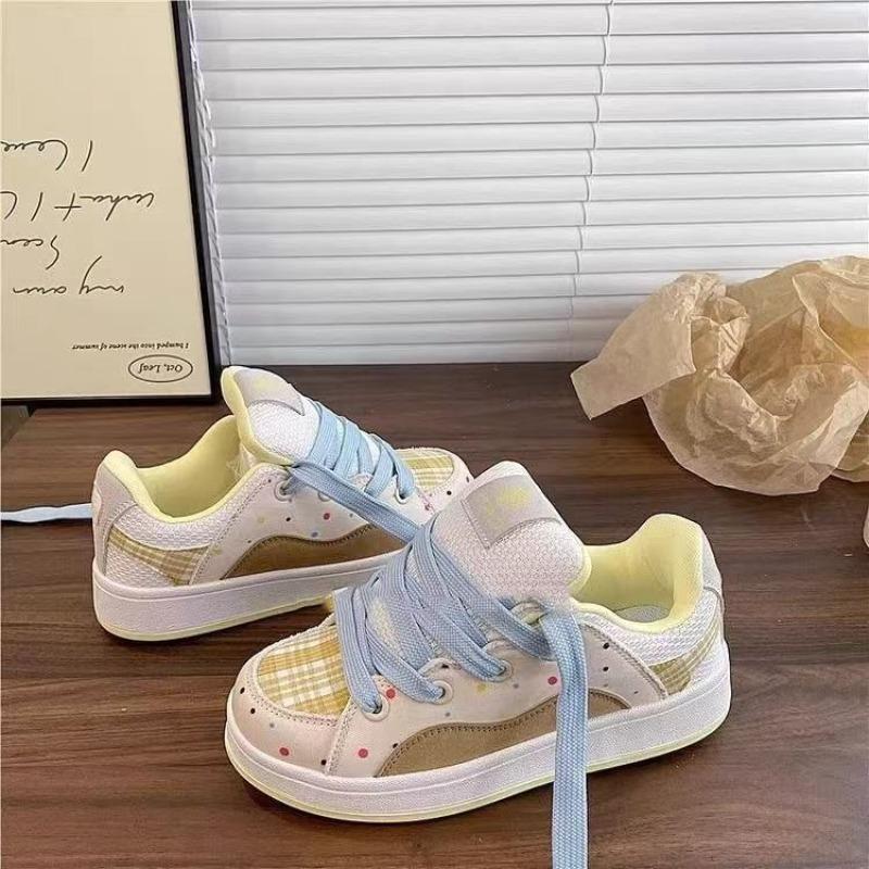 Sweetheart Powder Student Original Color Matching Niche Bread Shoes Women's Autumn New Versatile Casual Sports Board Shoes Women