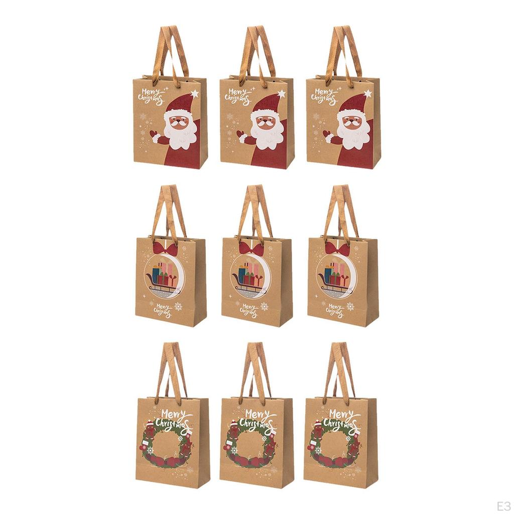 3 Paper Christmas Favor Bags Bag Decorations