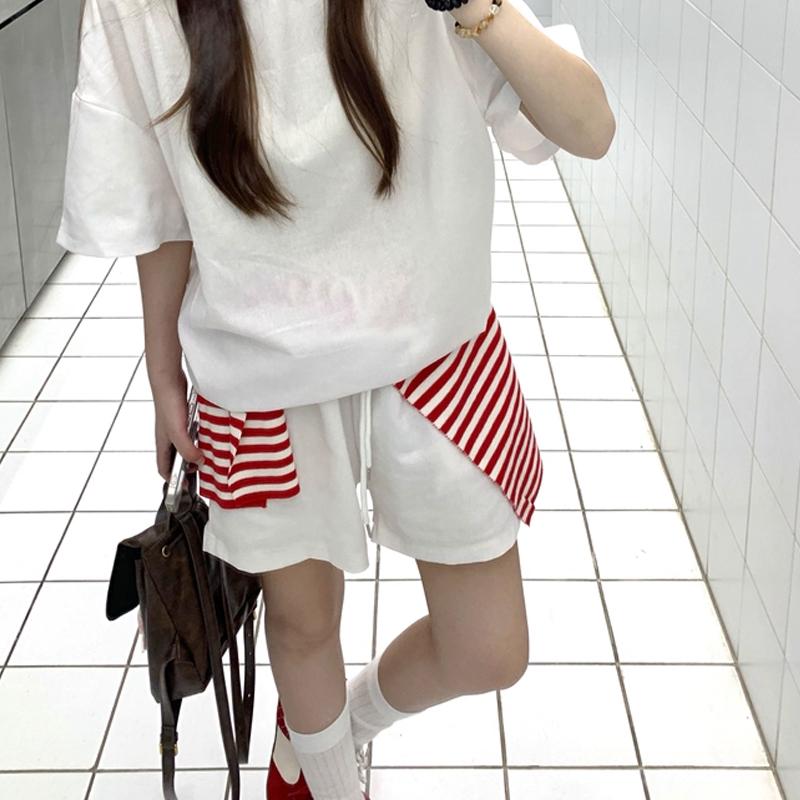 Red And White Striped Shawl Versatile High-End Women'S Outerwear Knitted Scarf