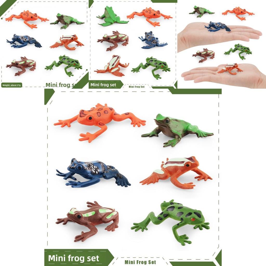 Miniature Frog Animal Model Pvc Desktop Decor For Kids Learning And Collecting