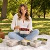 Food Grade Stainless Food Storage Containers with Rectangular Bento Lunch Box for Picnic, Meal Prep and Fridge Organization