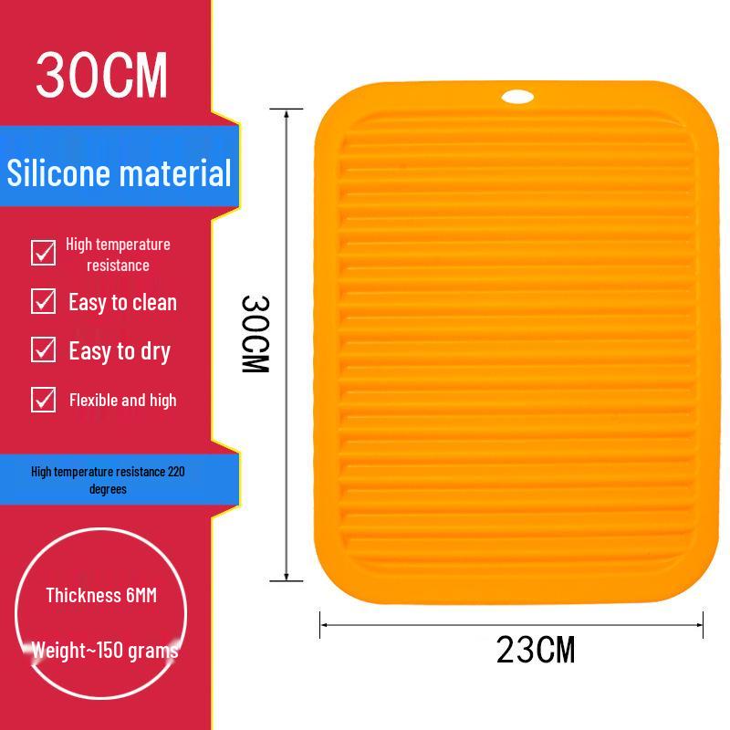 Rectangular Non-Slip Silicone Heat-Resistant Dining Table Mat: Waterproof, Oil-Proof, Scald-Proof, Thickened for Kitchen and Casseroles