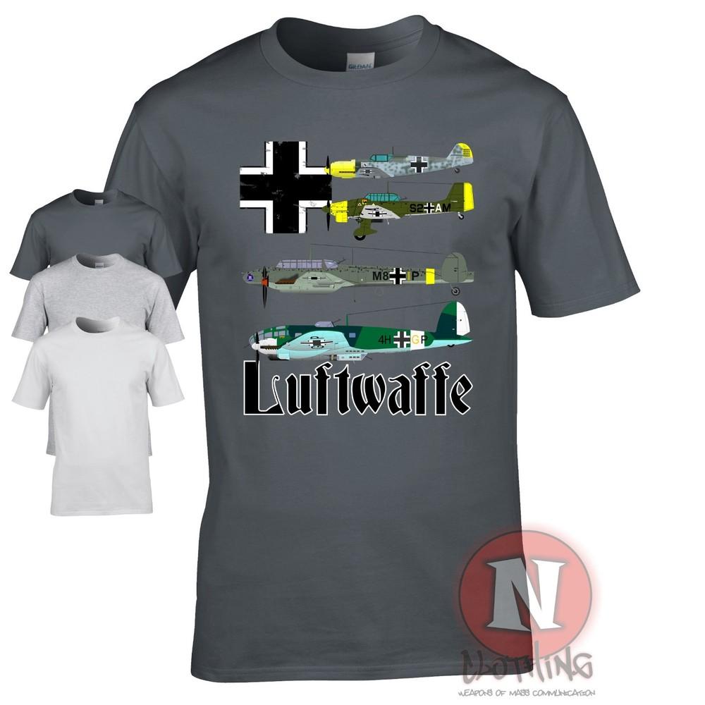 WW2 Luftwaffe T-shirt Messerschmitt Bf 109 Stuka Heinkel He 111 aircraft
