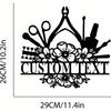 Custom Floral Nail Tech Metal Wall Art, Personalized Salon Name Sign, Elegant Home & Nail Beauty Decor