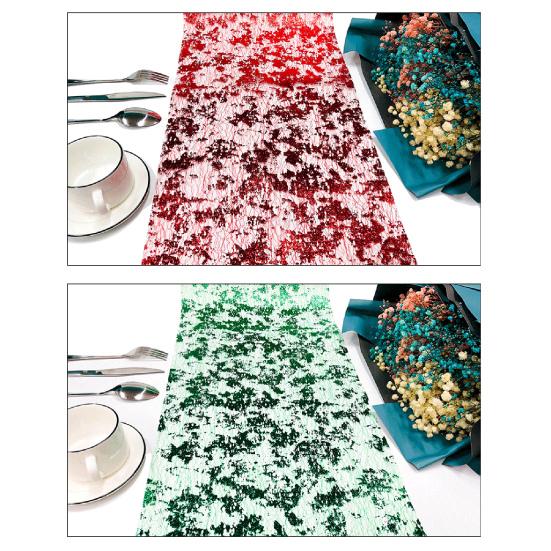 Sparkling Sequin Table Runner Glitter Metallic Foil Roll Table Runner Christmas Halloween