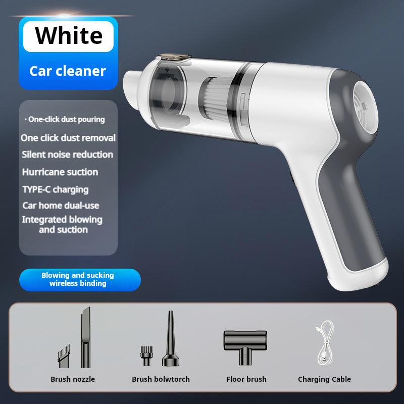

Портативный беспроводной автомобильный пылесос Ручной Автомобильный Двойного Использования 5200ПА Высокая Мощность Сильный Мощный Воздуходув Пылесос Автомобиль белый