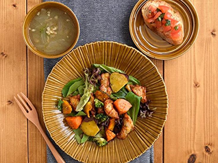 EAST table Großer Teller, 25 cm, Karamell, Minoruba, hergestellt in Japan, mikrowellengeeignet, spülmaschinenfest, Teller, Geschirr, kspl01125003