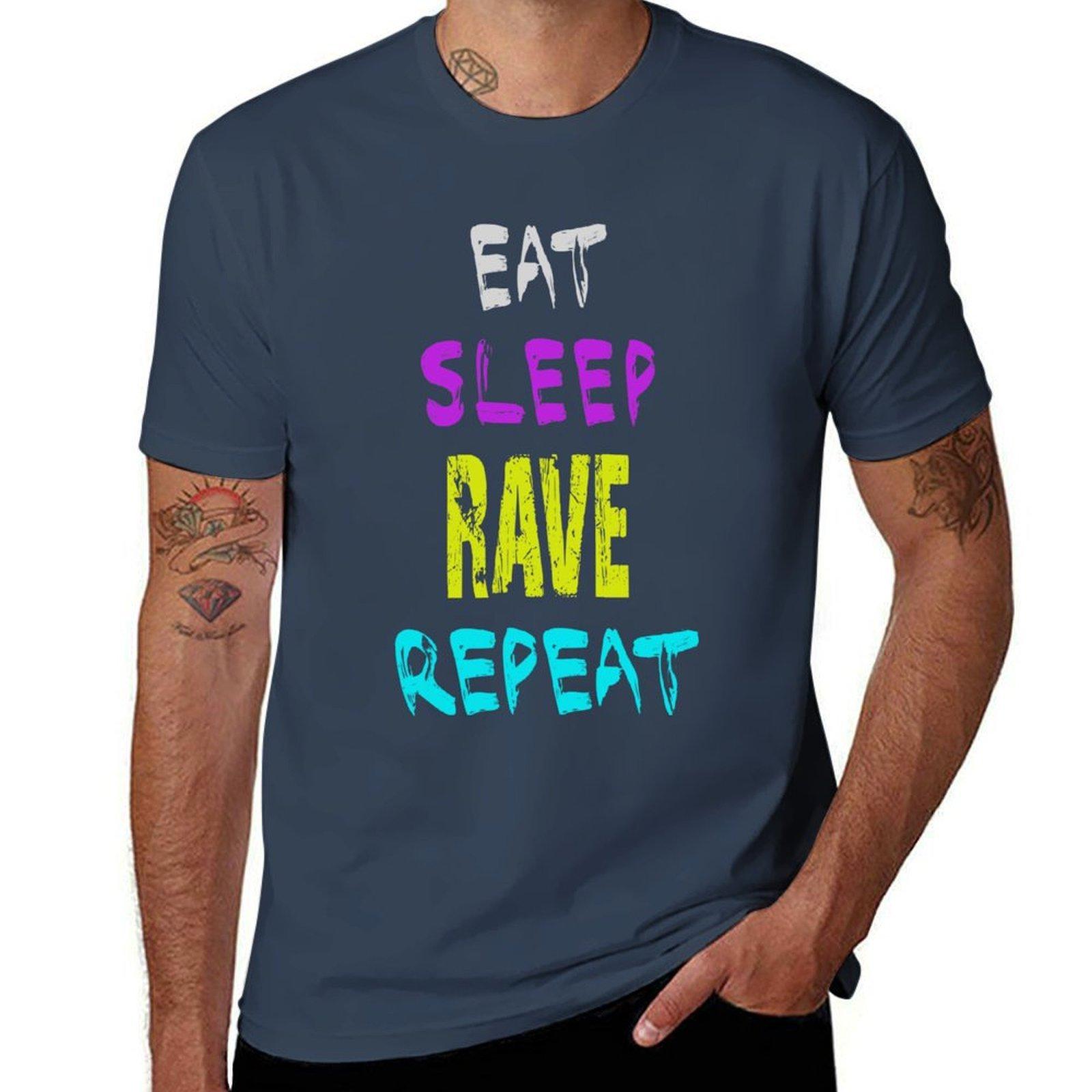 Eat Sleep Rave Repeat Tshirt Mechanic Work Tee Shirt S