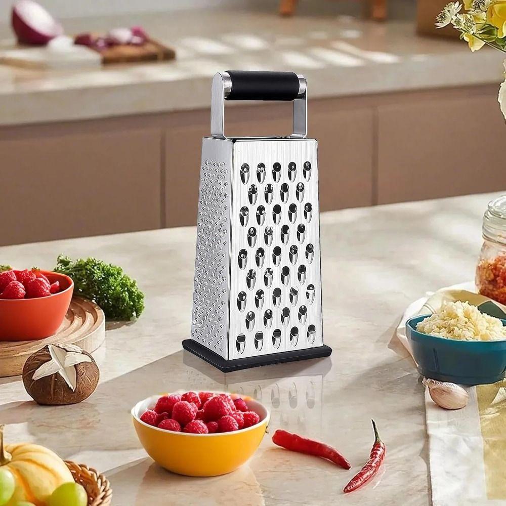 4-Sided Blades Manual Cheese Grater with Handle Kitchen Chopper Food Shredder Cooking Accessories