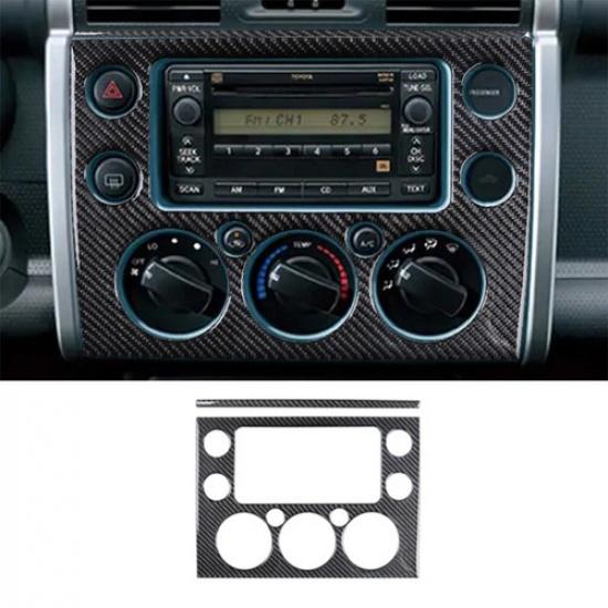 Carbon Fiber Interior Climate Console Cover Trim For Toyota FJ Cruiser 2007-14